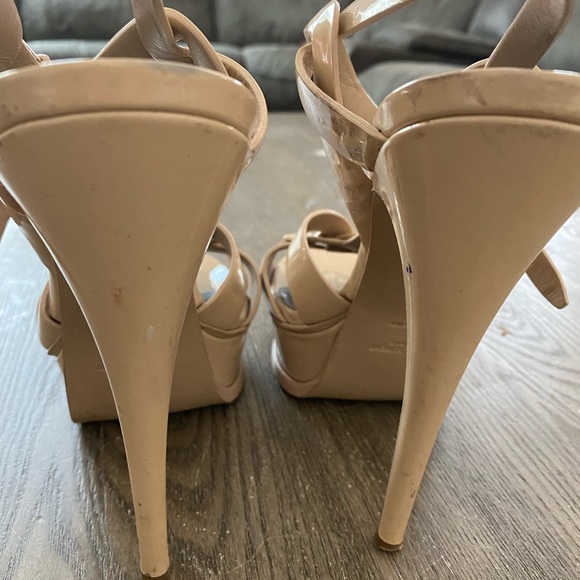 YSL NUDE patent leather tribute platform sandals size 41 - Picture 4 of 4